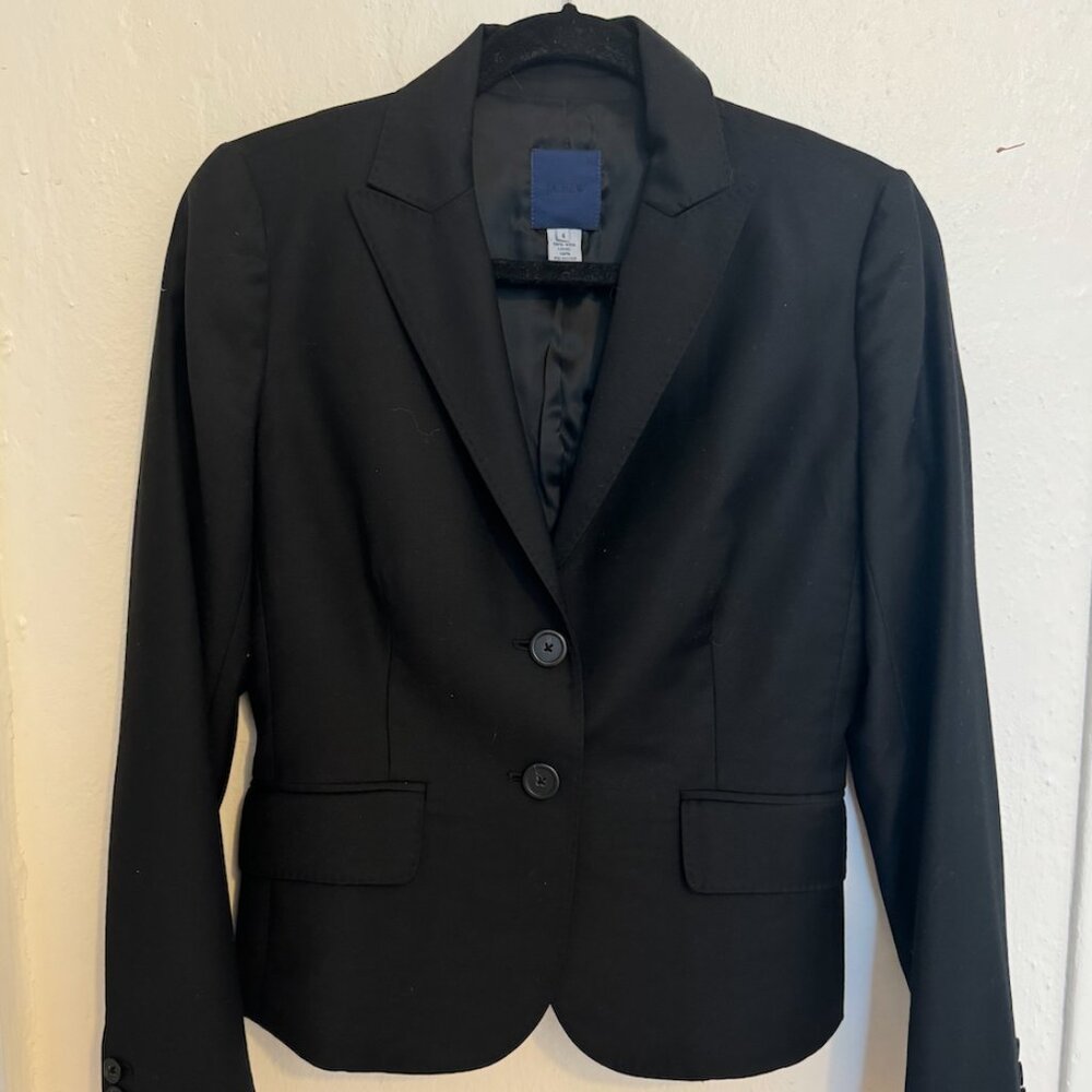 J.Crew blazer, size 4, black, 100% wool